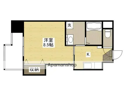 セイコウ光町(1K/4階)の間取り写真