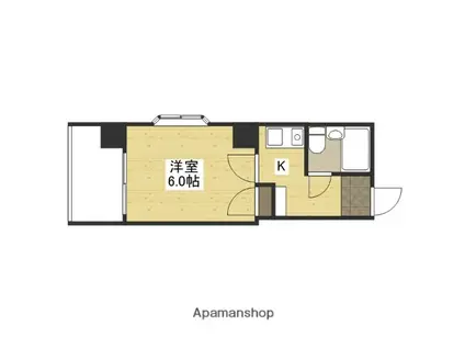 パルコープ庚午(1K/3階)の間取り写真