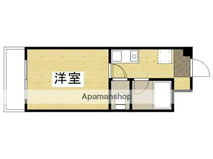 第5ガーデンビル(1K/3階)の間取り写真