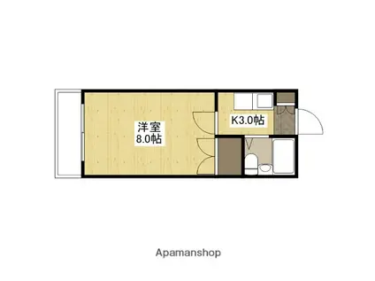 エステート平成(1K/3階)の間取り写真