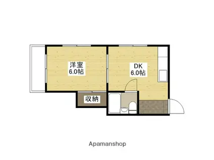 シティ横川(1DK/4階)の間取り写真