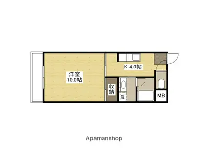 クレールIWAI(1K/2階)の間取り写真