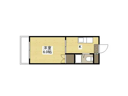 第2田中ビル(1K/3階)の間取り写真