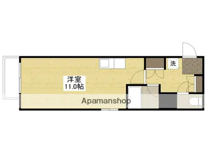 レガロ出汐(ワンルーム/2階)の間取り写真