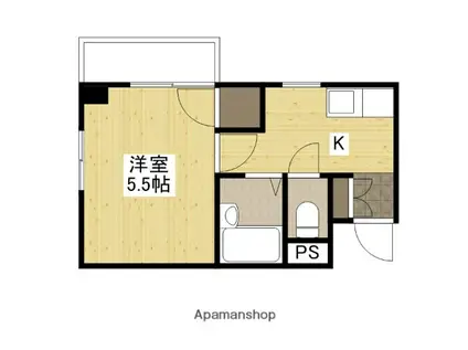 レジャンデールⅠ(1K/5階)の間取り写真