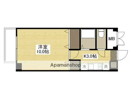 サンスペアリアビル(1K/4階)の間取り写真