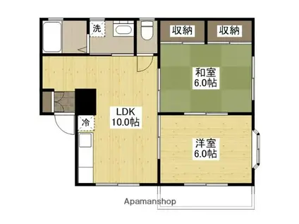 メゾン浦田(2LDK/2階)の間取り写真