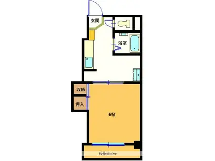 ハイムサンシルク(1DK/4階)の間取り写真