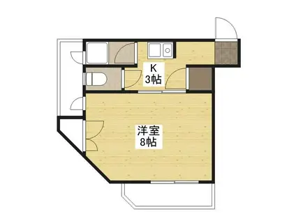 メゾンKR(1K/4階)の間取り写真