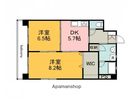 ウィンベル吉島(2K/4階)の間取り写真