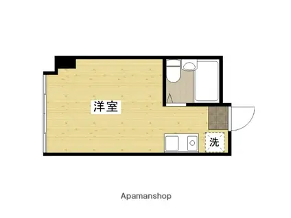 メゾン香川(ワンルーム/2階)の間取り写真
