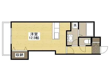 レンレンロイヤルガーデン(ワンルーム/6階)の間取り写真