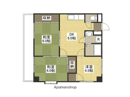 岡田ビル(ワンルーム/3階)の間取り写真
