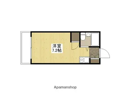 藤崎ビル2(ワンルーム/1階)の間取り写真