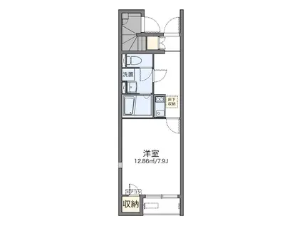 レオネクストグランシャリオ大州(1K/1階)の間取り写真