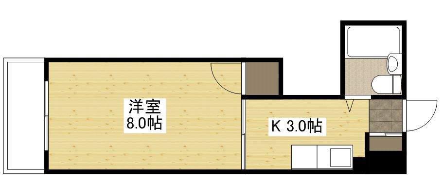 LS舟入本町(1K/4階)の間取り写真