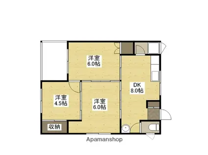 吉村建設ビル(3DK/4階)の間取り写真
