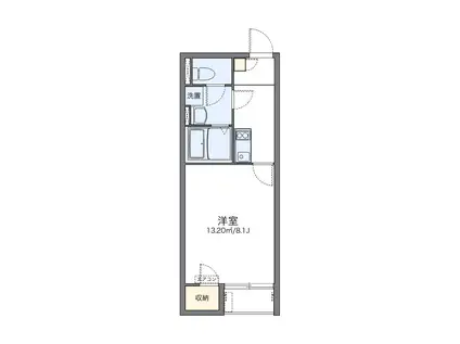 レオネクストプレミール(1K/2階)の間取り写真