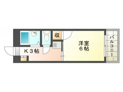 ピープルタウン八幡(1K/5階)の間取り写真