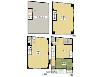 伊東ビル(3DK/2階)の間取り写真