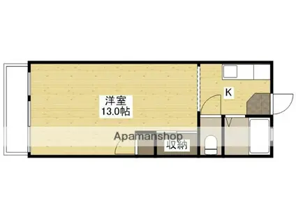 木村ビル(ワンルーム/4階)の間取り写真