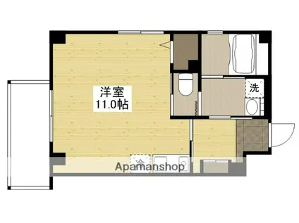 エミール大町(ワンルーム/2階)の間取り写真