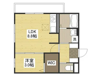ホスタ光ヶ丘(1LDK/1階)の間取り写真