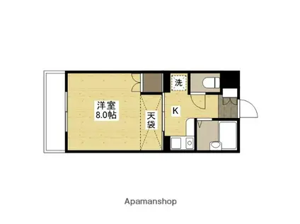 ヴィラソレイユ(1K/3階)の間取り写真