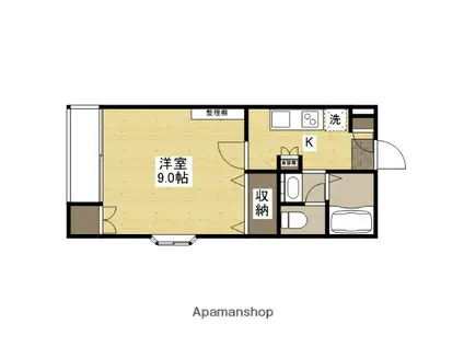 ベル・ビュー松井C棟(1K/1階)の間取り写真