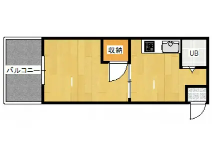 第2創ビル(1DK/5階)の間取り写真