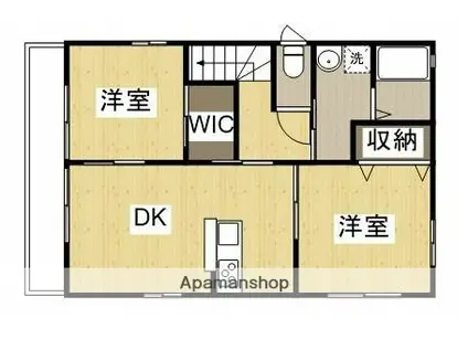 シエスタ B(2DK/2階)の間取り写真