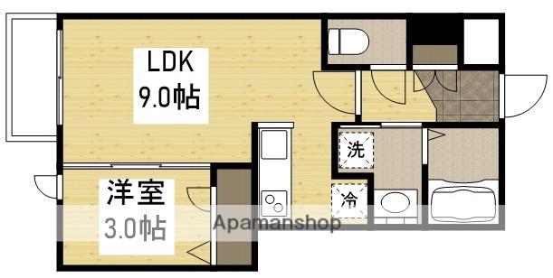 月光江波東弐番館(1LDK/1階)の間取り写真