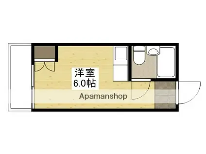 大州ビル(ワンルーム/4階)の間取り写真