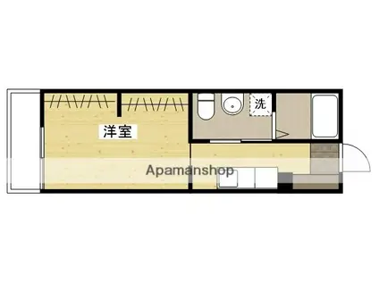 メゾン ド リコリス 西霞(ワンルーム/1階)の間取り写真