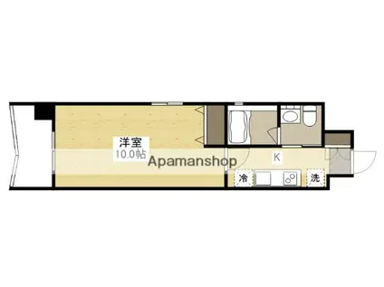 ウイング宝町ファイブ(1K/14階)の間取り写真