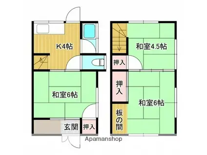 山﨑貸家(3K)の間取り写真