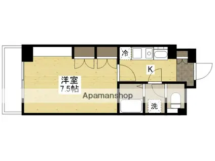 KSB 祇園(1K/10階)の間取り写真