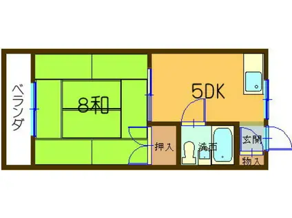 泉コーポ(1DK/3階)の間取り写真