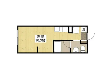 エストレビータ草津Ⅰ(ワンルーム/2階)の間取り写真