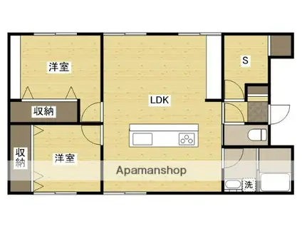 ウエストコート宇品(2SLDK/2階)の間取り写真