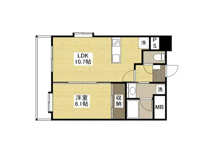 AD・GRAYSⅢ(1LDK/3階)の間取り写真