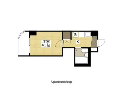 グリーンヴァリィ金光一番館(1K/4階)の間取り写真