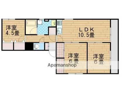 アート・エイト東雲(3LDK/4階)の間取り写真