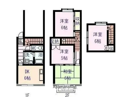 テラス井出口(4DK)の間取り写真