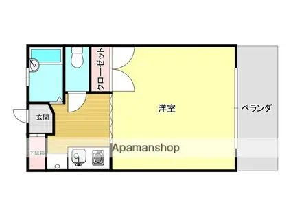 コーポヤマノ(ワンルーム/3階)の間取り写真