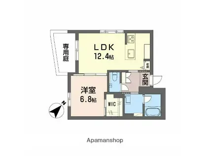 YANAGI TAKASU(1LDK/1階)の間取り写真
