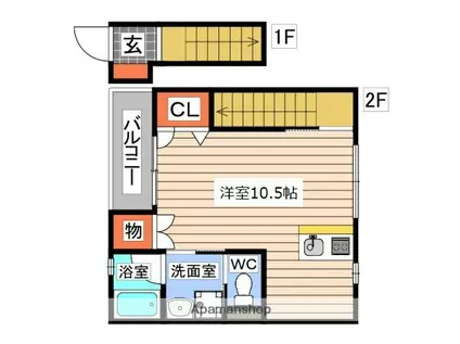 VILLA CANNELE(ワンルーム/2階)の間取り写真