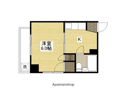 メゾン東雲Ⅰ(1K/4階)の間取り写真