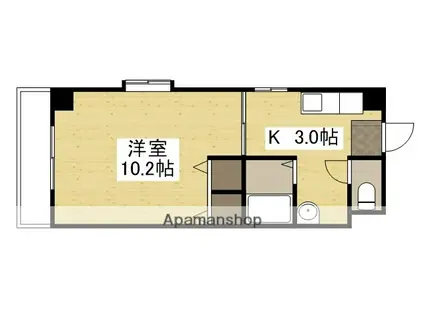 フレーバー(1K/4階)の間取り写真