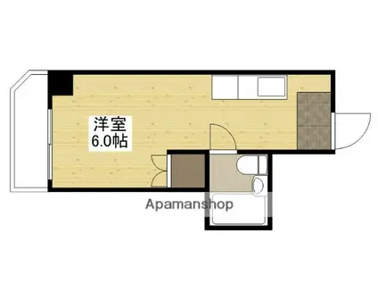 コーポ堺町(ワンルーム/1階)の間取り写真